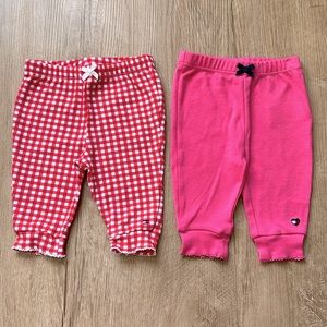 Tommy Hilfiger Babygirl Leggings in Pink & Gingham Size 0-3 Months